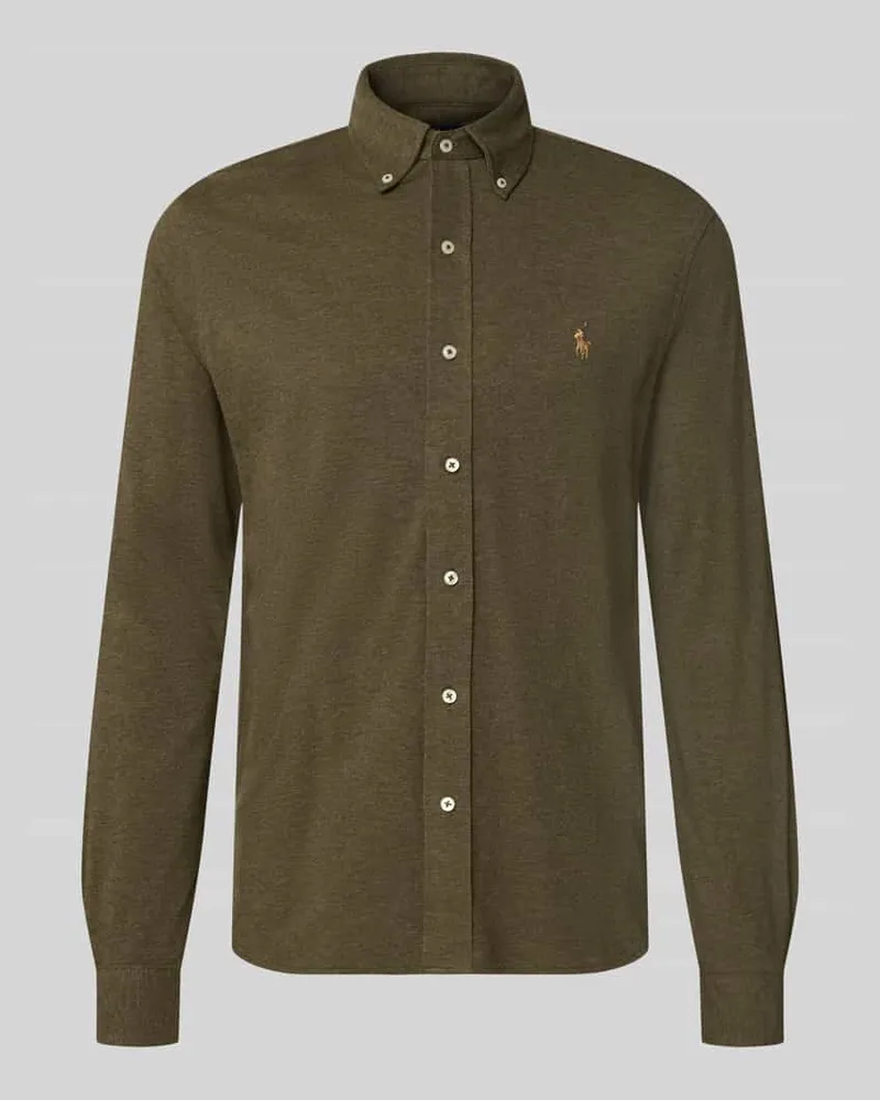Ralph Lauren Regular Fit Freizeithemd aus reiner Baumwolle Oliv