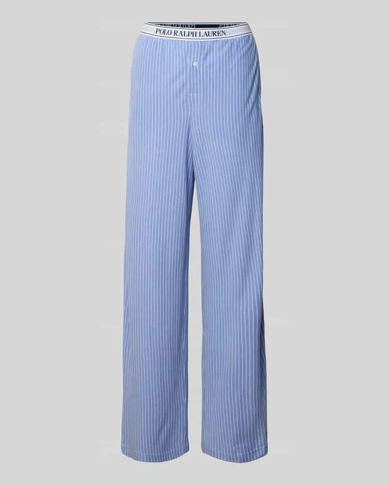 Ralph Lauren Pyjama-Hose mit elastischem Logo-Bund Blau