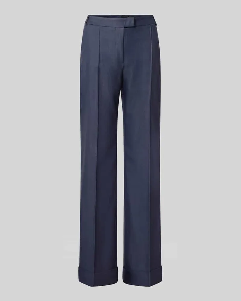 HUGO BOSS Wide Leg Hose aus Viskose-Mix Modell 'Talia5 Marine