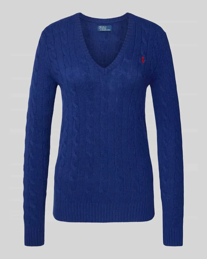 Ralph Lauren Strickpullover aus Wolle-Kaschmir-Mix Modell 'KIMBERLY Dunkelblau