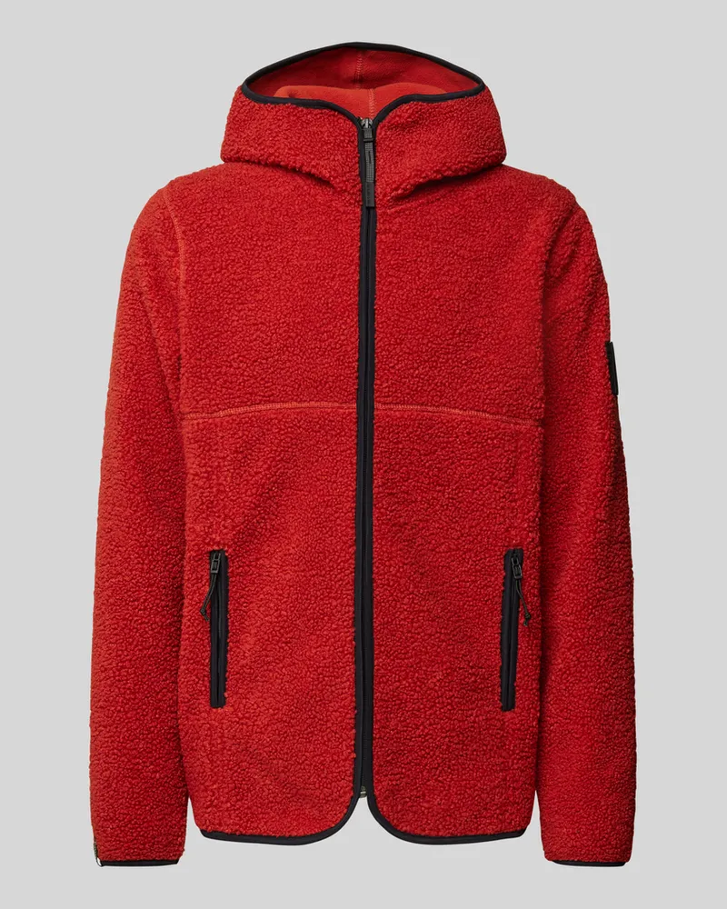 Didriksons 1913 Sherpa Jacket mit Reißverschlusstaschen Modell 'BROR Rot