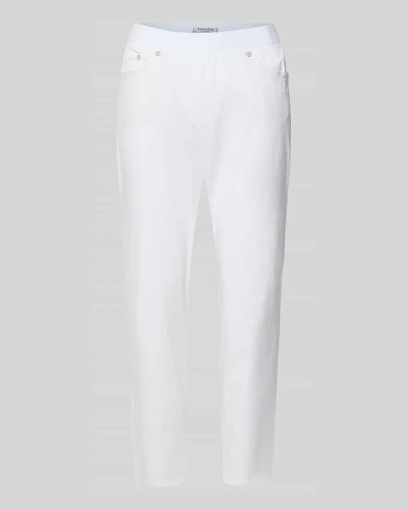 Brax Caprihose mit elastischem Bund Modell 'Pamina Weiss