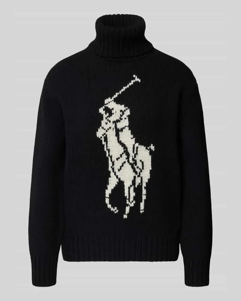 Ralph Lauren Rollkragenpullover aus Wolle mit Motiv Black