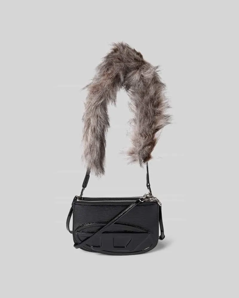 Diesel Shoulder Bag mit Logo-Detail Black
