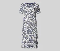 Knielanges Strickkleid aus Viskose-Mix im Allover-Look