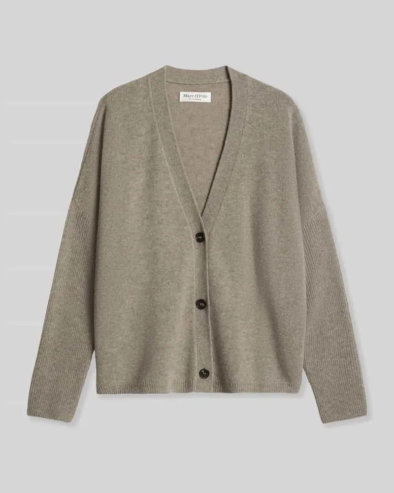 Marc O'Polo Regular Fit Pullover aus reiner Wolle Taupe
