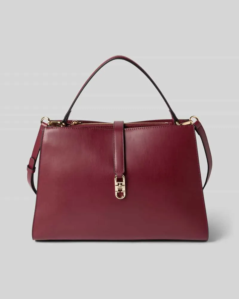 Tommy Hilfiger Henkeltasche mit genarbter Oberfläche Bordeaux