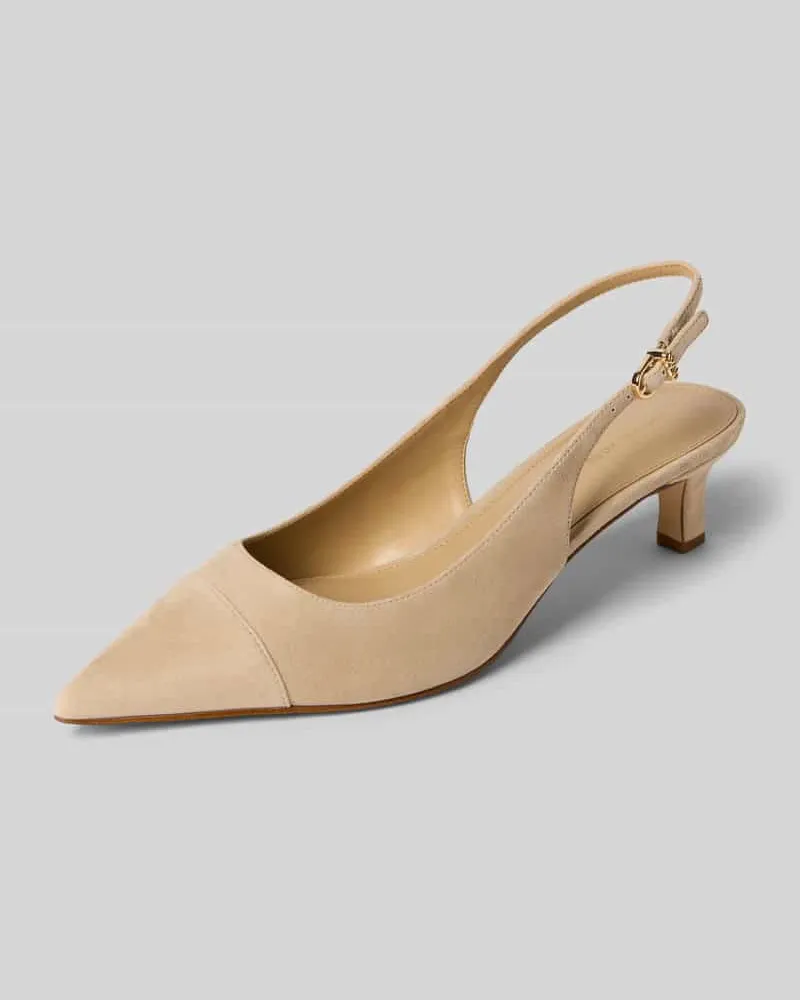 Michael Kors Slingbacks aus echtem Leder Modell 'AMARA Beige