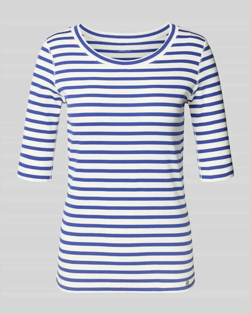 S.Oliver T-Shirt mit Rundhalsausschnitt und 1/2-Arm Marine