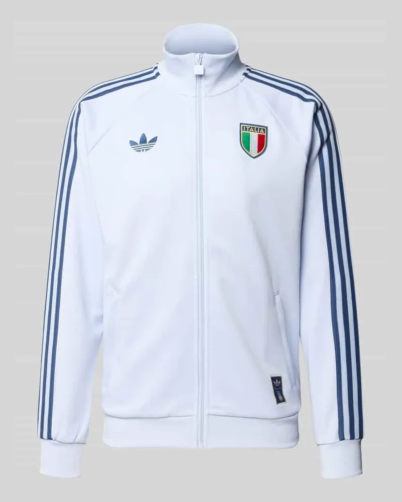 adidas Regular Fit Trainingsjacke Italien mit Baumwoll-Anteil Modell 'AERBLU Hellblau