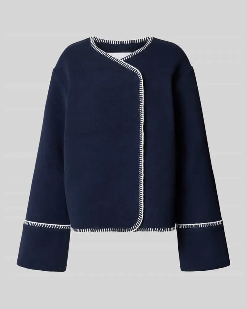 Y.A.S Relaxed Fit Jacke mit Woll-Anteil Modell 'VICCO Marine