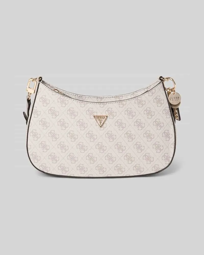 Guess Handtasche mit Label-Applikation Modell 'NOELLE Taupe