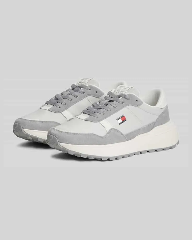 Tommy Hilfiger Sneaker aus echtem Leder Hellgrau