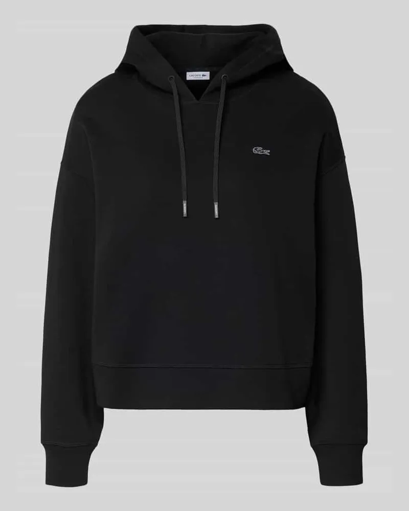 Lacoste Oversized Hoodie aus Baumwoll-Mix Black