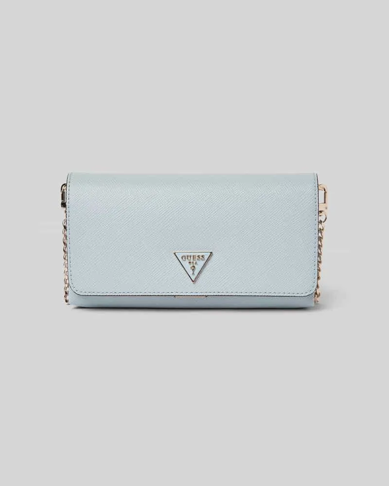 Guess Handtasche mit Schulterriemen und Label-Applikation Hellblau