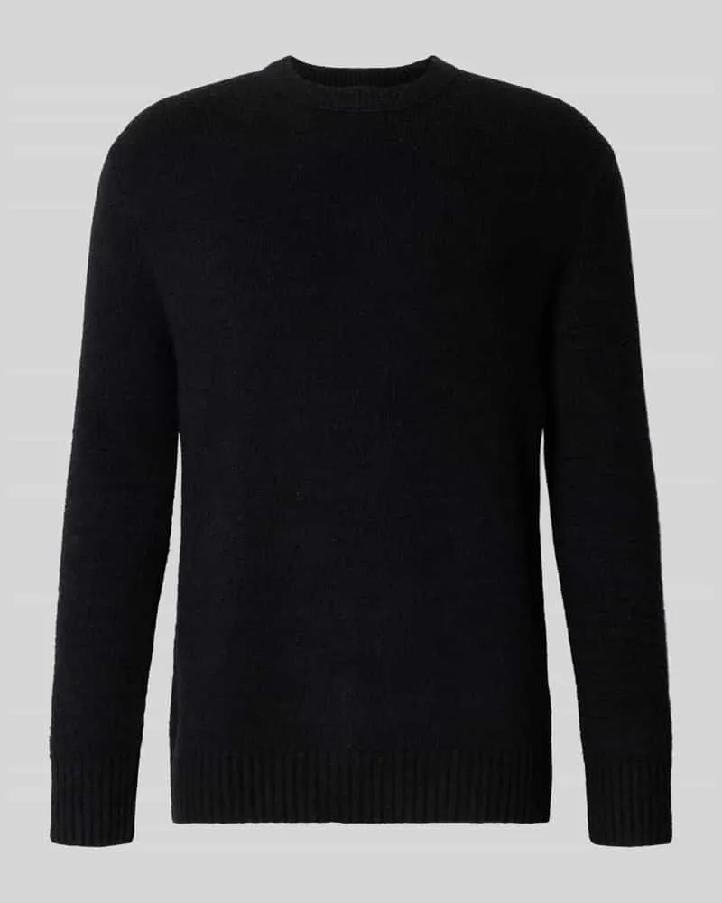 Strellson Regular Fit Strickpullover mit Wollanteil Modell 'BOSSE-R Black