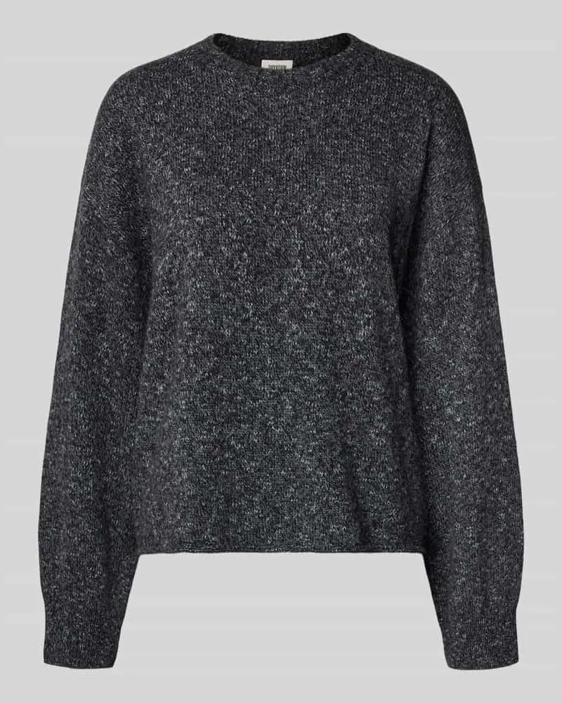 Drykorn Strickpullover mit gerippten Abschlüssen Modell 'MALESE Dunkelgrau