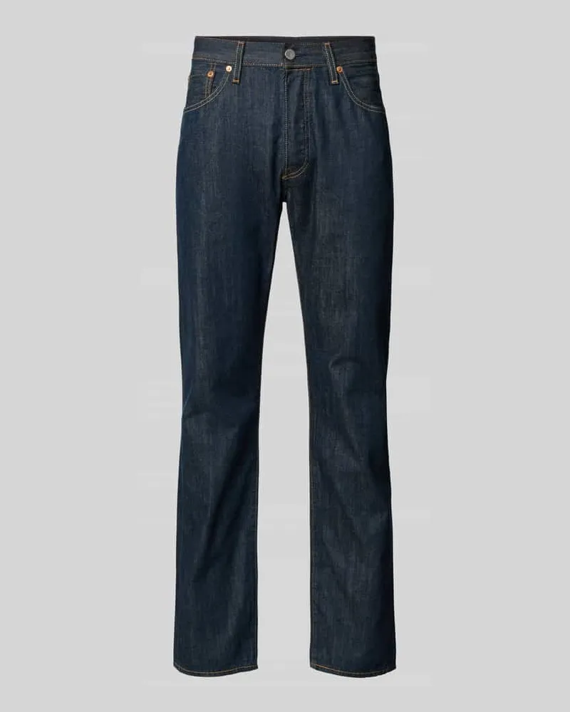 Levi's Straight Fit Jeans Modell '501 Dunkelblau