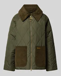 Barbour Steppjacke mit Umlegekragen und Eingrifftaschen Oliv