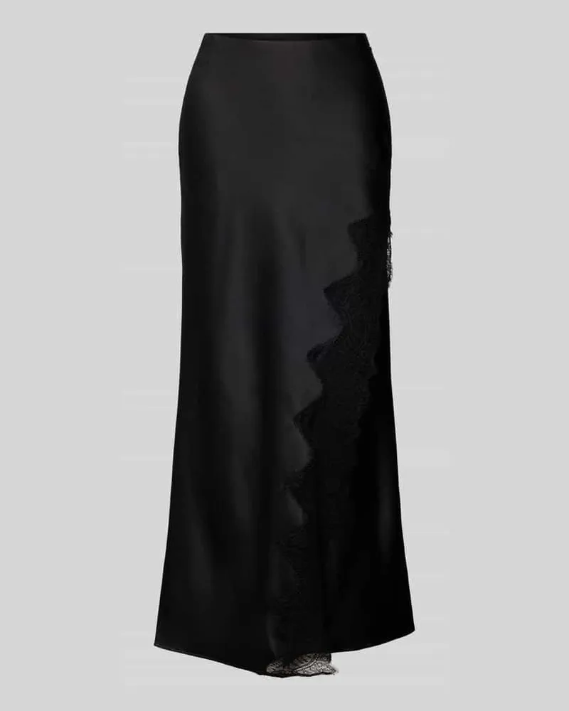 HUGO BOSS Maxi-Rock aus Satin Modell 'VLACE Black