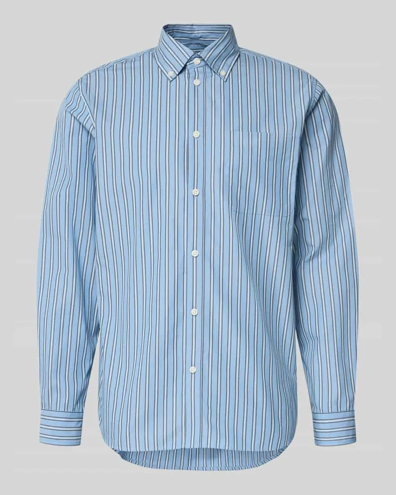 LES DEUX Regular Fit Freizeithemd mit Button-Down-Kragen Hellblau