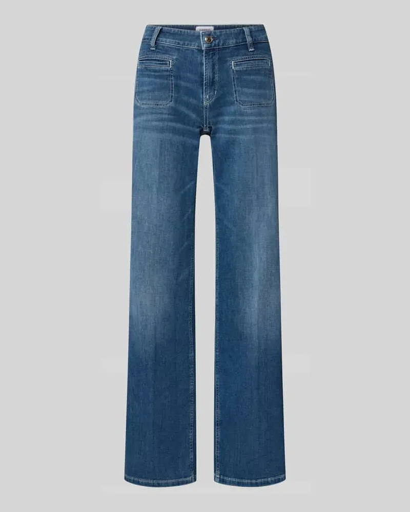 Cambio Straight Fit Jeans aus Baumwoll-Mix Modell 'TESS Blau