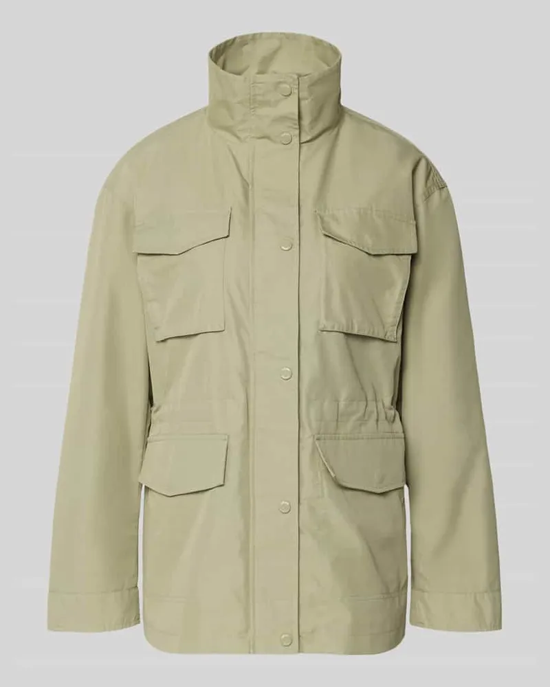 S.Oliver Regular Fit Parka aus Baumwoll-Mix Khaki
