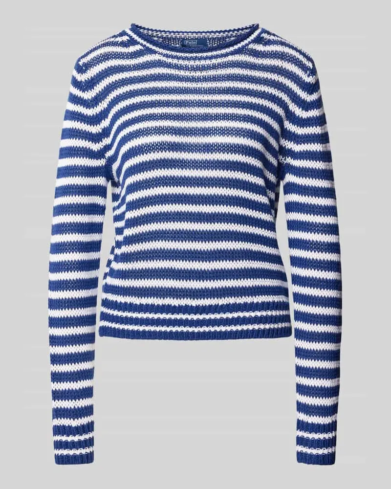 Ralph Lauren Strickpullover aus Leinen-Baumwoll-Mix Blau
