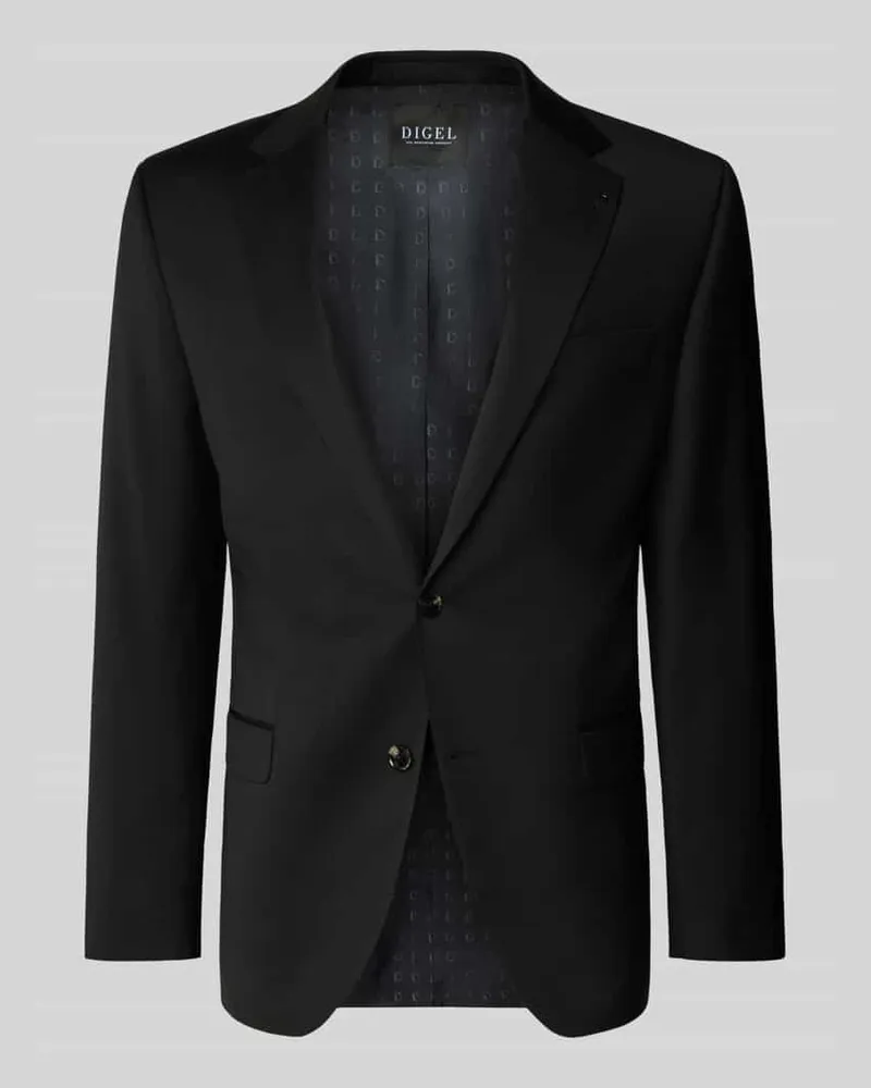 Digel Modern Fit 2-Knopf-Sakko aus Schurwoll-Mix Black