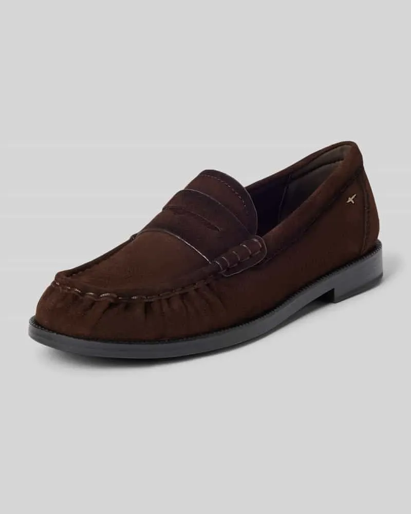 Tamaris Loafer aus echtem Rindsleder Dunkelbraun