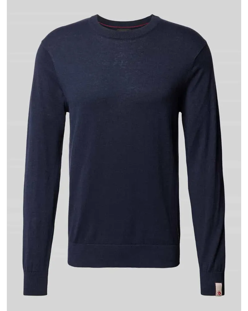 Scotch&Soda Strickpullover mit Label-Detail Dunkelblau