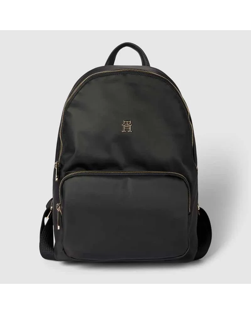 Tommy Hilfiger Rucksack mit Label-Applikation Modell 'POPPY Black