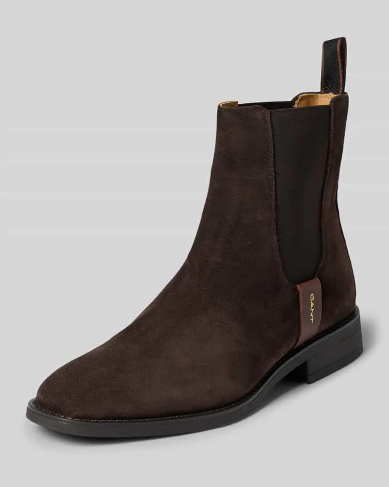 Gant Stiefeletten aus echtem Rindvelours Modell 'Fayy Dunkelbraun