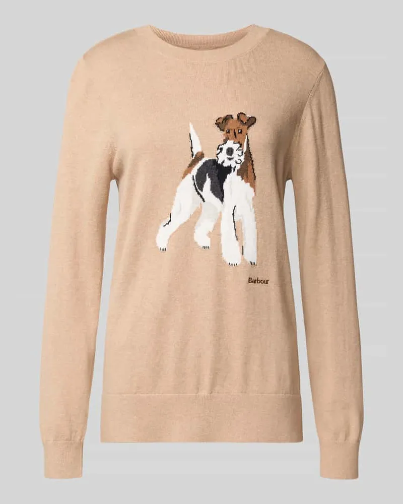 Barbour Regular Fit Strickpullover aus Baumwoll-Kaschmir-Mix Beige