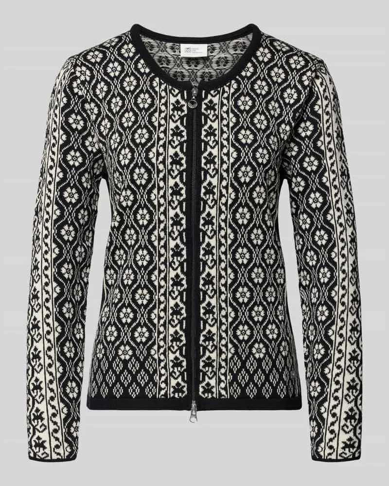 Dale of Norway Strickjacke mit Zweiwege-Reißverschluss Modell 'SINGSAKER Black