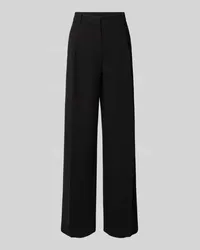 MAC Jeans Wide Leg Stoffhose mit Bundfalten Modell 'Chaja Black