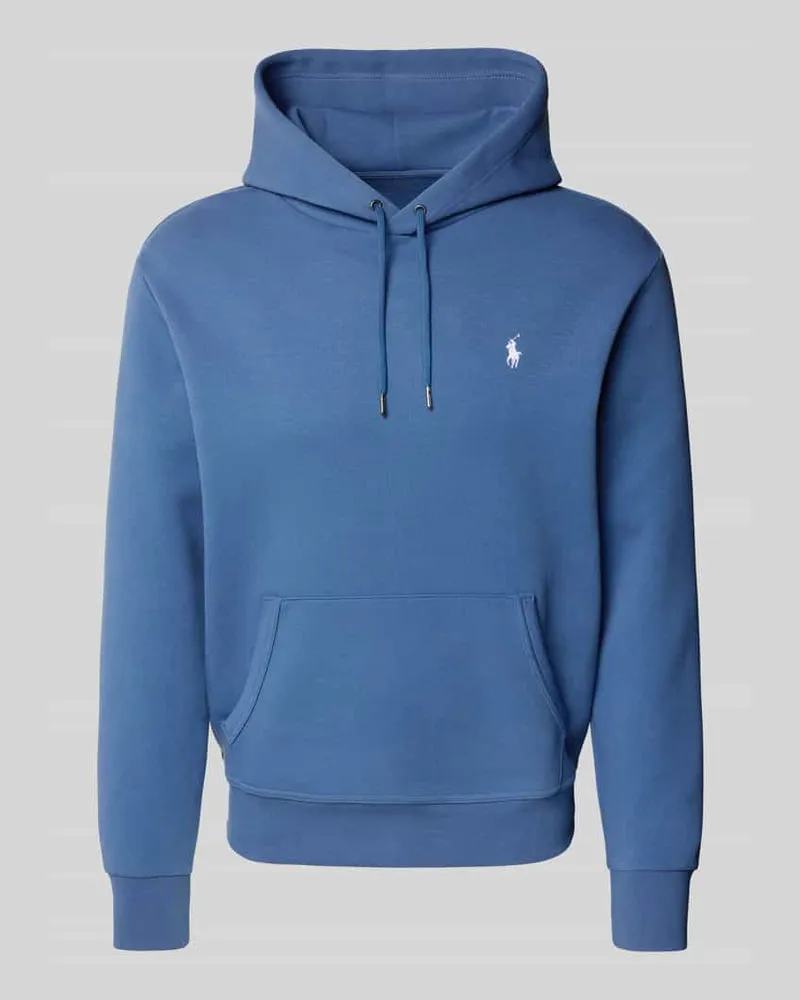 Ralph Lauren Hoodie mit Label-Stitching und Känguru-Tasche Ocean