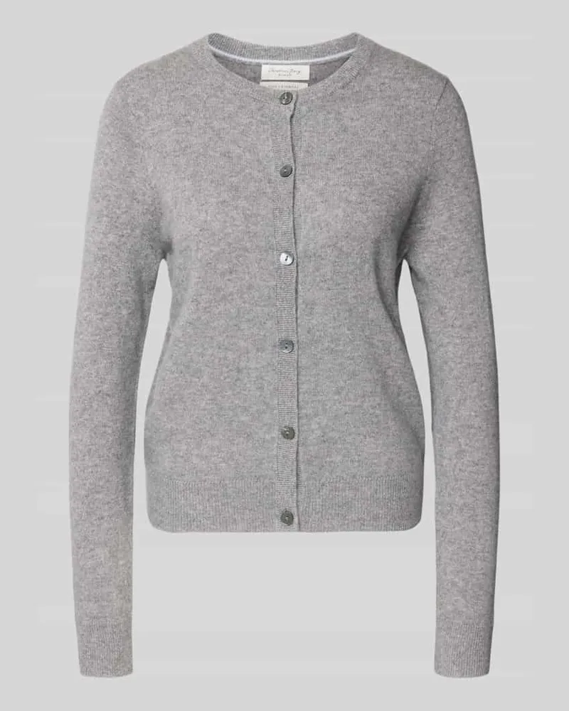 Christian Berg Strickjacke aus Kaschmir mit Rundhalsausschnitt Graphit