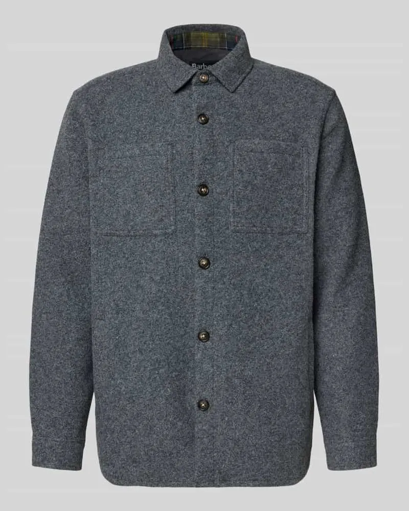 Barbour Regular Fit Hemdjacke mit Woll-Anteil Modell 'MARLOW Anthrazit