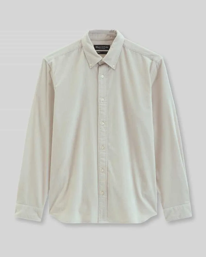 Marc O'Polo Regular Fit Freizeithemd aus Baumwolle mit Cordstruktur Beige