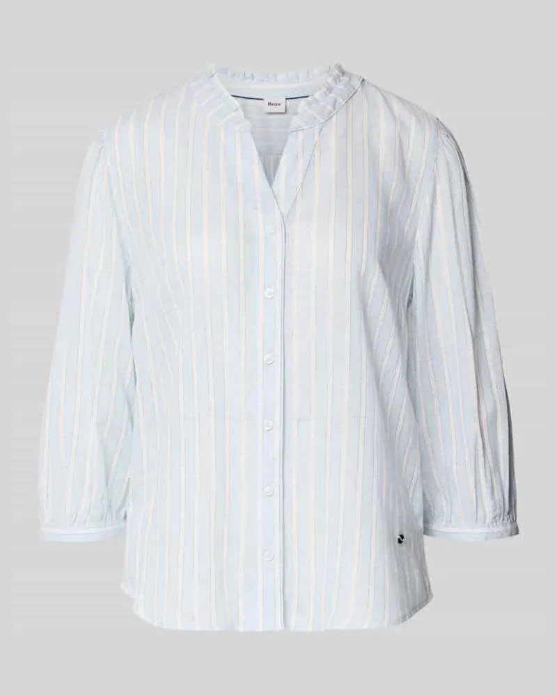 Brax Regular Fit Hemdbluse aus Leinen-Viskose-Mix Modell 'VIOLET Hellblau