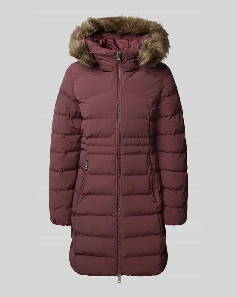 Superdry. Steppmantel mit Zweiwege-Reißverschluss Bordeaux
