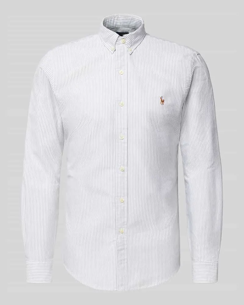 Ralph Lauren Regular Fit Freizeithemd mit Button-Down-Kragen Hellgruen