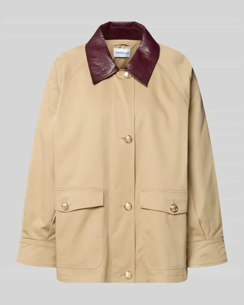 MARELLA Relaxed Fit Jacke aus reiner Lanawolle Modell 'Ditto Sand
