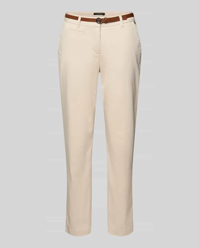 COMMA Chino mit Gürtel Beige