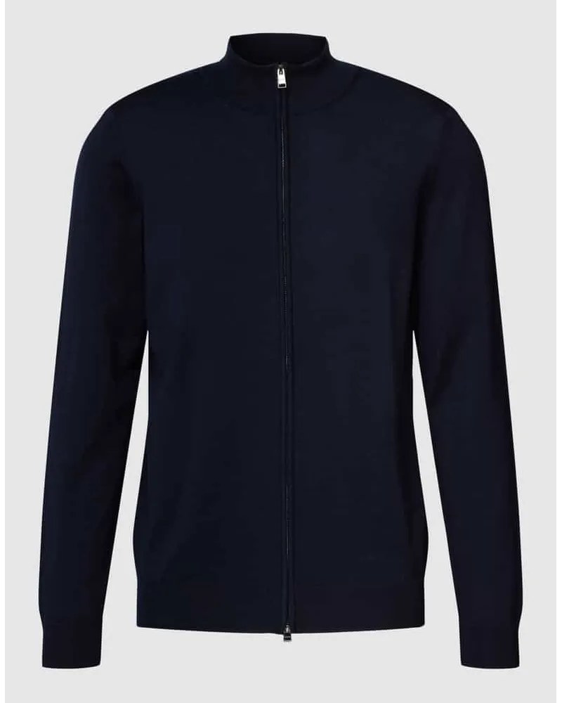 HUGO BOSS Cardigan mit Label-Detail Modell 'Balonso Dunkelblau