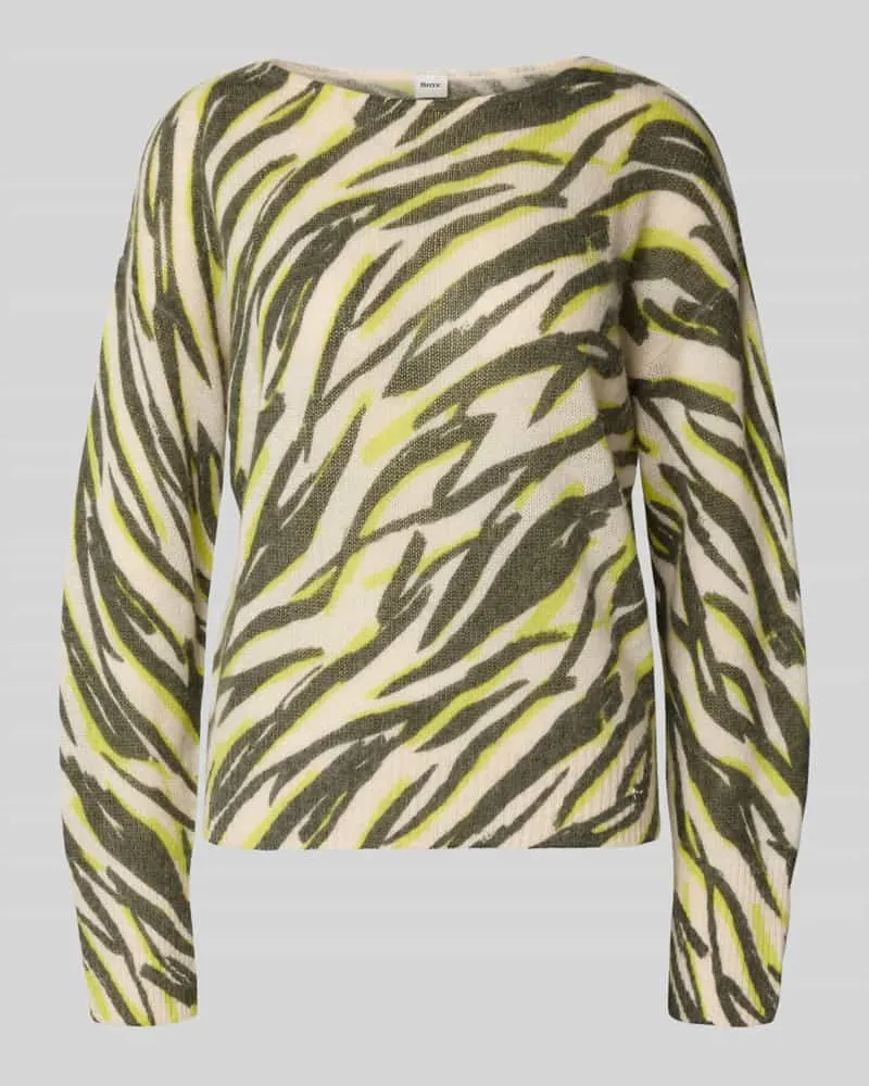 Brax Strickpullover mit U-Boot-Ausschnitt Modell 'STYLE.LISA Neon