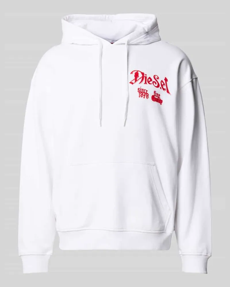 Diesel Sweatshirt mit Logo-Print Weiss