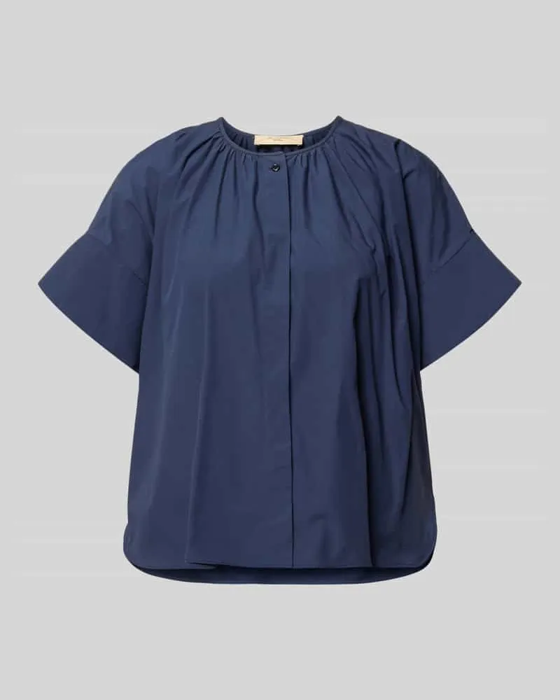 Max Mara Regular Fit Bluse aus reiner Baumwolle Dunkelblau
