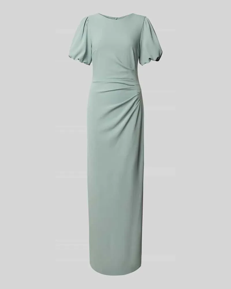 Swing Abendkleid mit Rundhalsausschnitt und Puffärmeln Lind